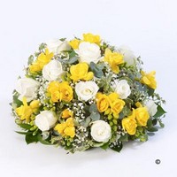 Rose and Freesia Posy   Yellow and White *