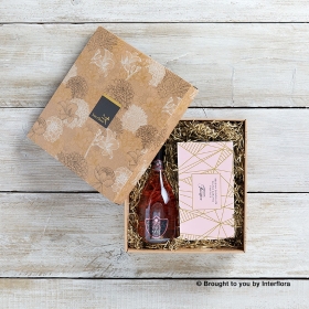 Sparkling Rosé, Salted Caramel Truffles & Candle Gift Set