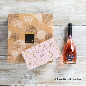 Sparkling Rosé, Salted Caramel Truffles & Candle Gift Set